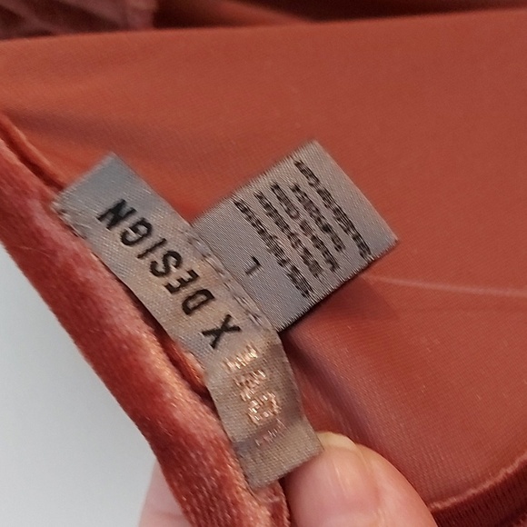 NWT Nordstrom Love X Design English Rose Velour Cowl Neck Slip Dress Size L - Picture 7 of 7